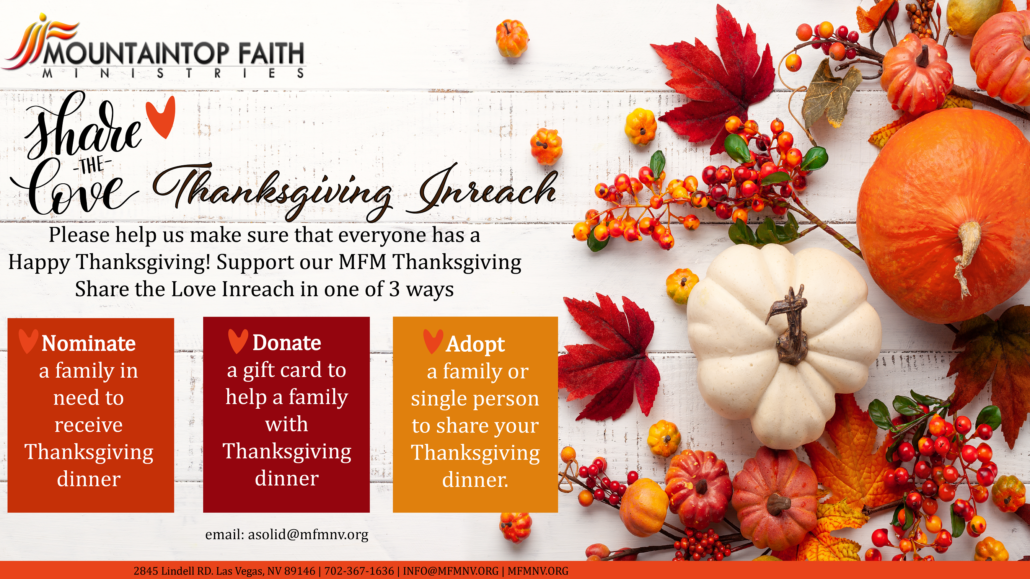 Happy Thanksgiving - Mountaintop Faith Ministries